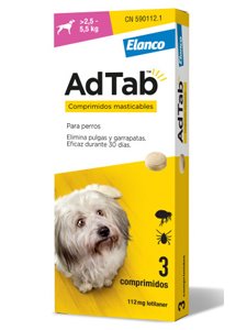 ADTAB PERRO 112 mg. (2,5 - 5,5 Kg.) 3 comprimidos
